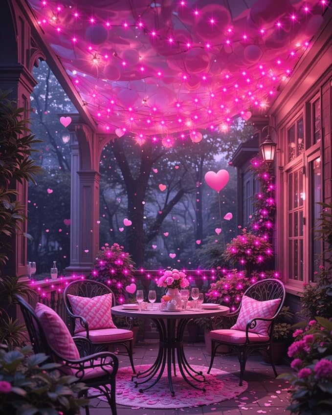 Smart Fairy Lights 33Ft 100 LED Twinkle String Lights with Remote & APP Control, Color Changing USB Fairy Lights Music & Mic Sync for Valentine's Day Bedroom Holiday Party Decor