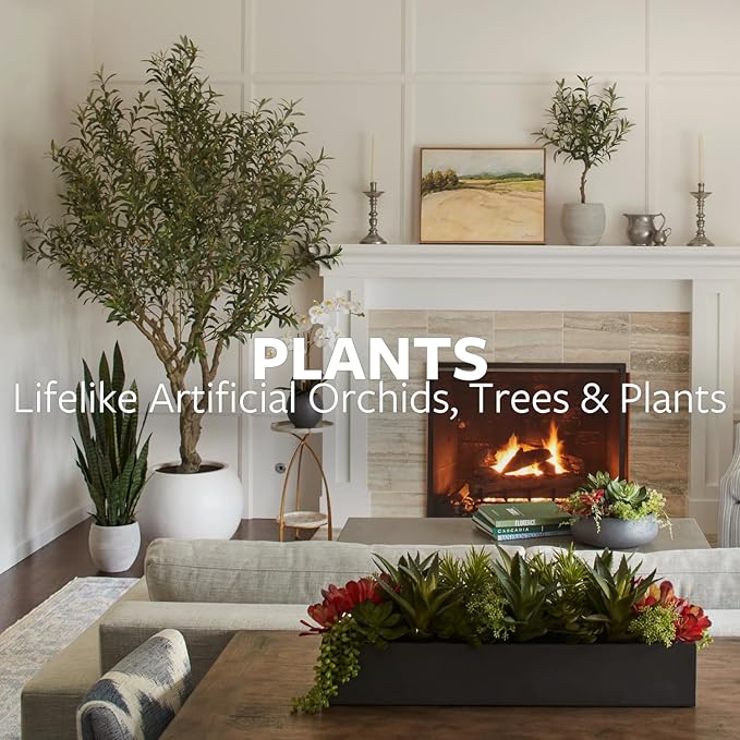 CG Hunter Faux Birds of Paradise Plant, Premium Artificial Indoor Plant Stands 8' Tall and Enhances Interior Design, Lifelike-Leaves Create Realistic Natural Appearance, Grey Planter Pot Included