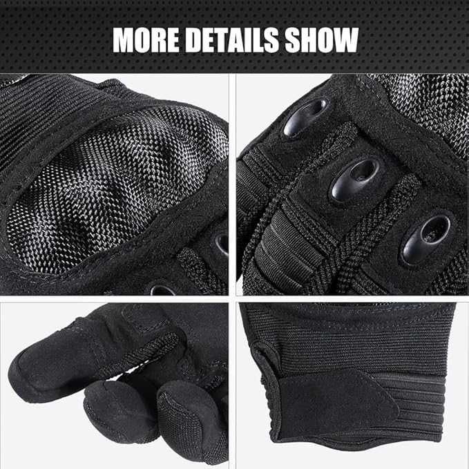WTACTFUL Tactical Gloves for Men Touchscreen Airsoft Paintball Motorcycle Gloves