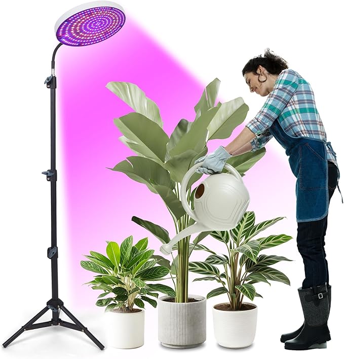 IAFENGE Grow Light with Stand,288 LEDs Full Spectrum Plant Light for Indoor Plants,Tripod Standing Grow Lights for Indoor Plants,3 Modes Floor Grow Plant Lamp for Plants Greenhouse Veg Bloom Light