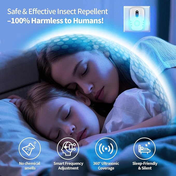 2026 Cvtayn Upgraded Ultrasonic Pest Repellent Indoor Insect Repeller,Pest Control,Repellent Roach,Mouse,Bugs, Mosquito,Mice,Spider,Ant,Rodent Repellent Ultrasonic Plug in,3 Mode Switching,10 Packs