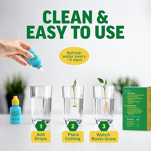 Rooting Drops for Plant Propagation | Promotes Faster, Stronger Root Growth | Propagation Drops for Water, Soil, Moss, & More! Supports Plant Health During Repotting | for All Your Props & Cuttings