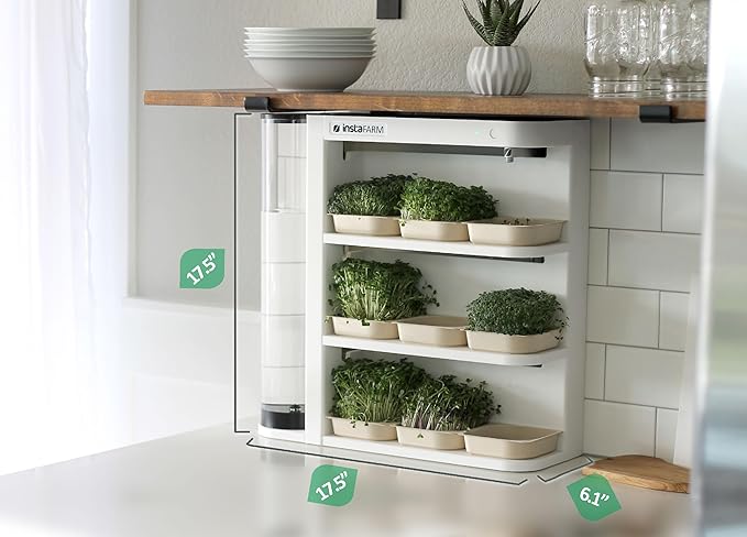Indoor Garden, Fully Automated LED Growing Unit for Microgreens, Herbs, Leafy Greens, Organic Soil-Based, Low/No Maintenance, Easy, Standalone Unit, Designed & Assembled in The USA
