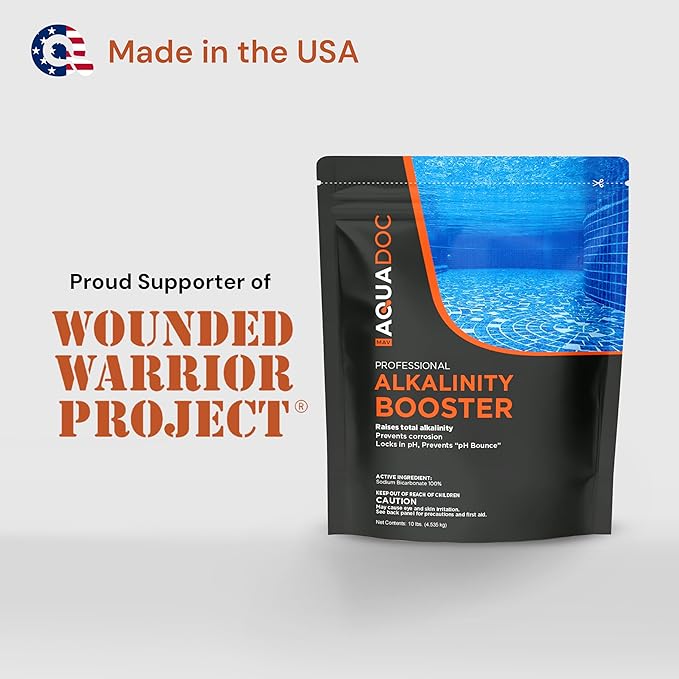 MAV AquaDoc Pool Alkalinity Increaser - 10lb - Sodium Bicarbonate Alkalinity Increaser for Swimming Pools - pH Increaser - Pool Chemicals Made in USA