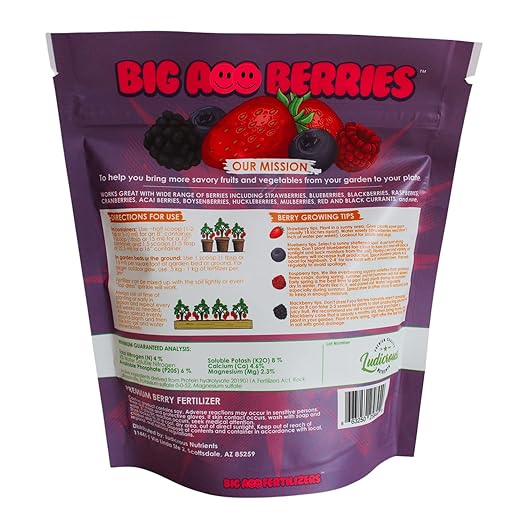 Big A Berries Fertilizer Nutrients – Plant Nutrients for Growth – Organic Nutrients for Indoor and Outdoor Berries – Works on Raspberry, Strawberry, Blueberry - 13.5oz