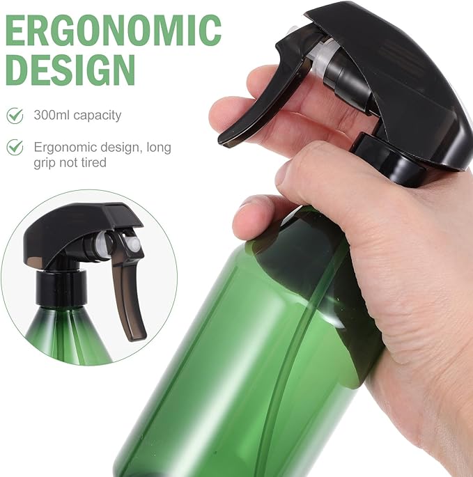 2Pcs 300Ml Spray Bottles Plant Watering and Beauty Sprayers Refillable Mist for Hair Care and Home Gardening
