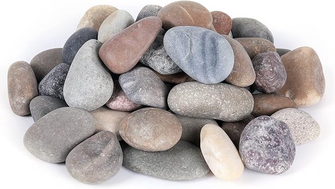 Ausluru 11LB Stones Pebbles River Rocks, Natural Hand-Picked Premium Decorative Pebbles, Ideal for Garden Landscaping, Home Decor, Aquariums, Painting, Crafting and Gifts, Mixed Colors