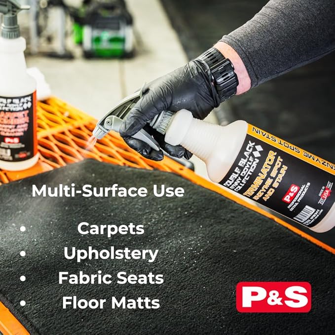 P & S PROFESSIONAL DETAIL PRODUCTS - Terminator Enzyme Spot and Stain Remover - Perfect for Deodorizing, Removing Embedded Soils, Grease, Dirt, and Protein-Based Stains; Fresh Scent (1 Quart)