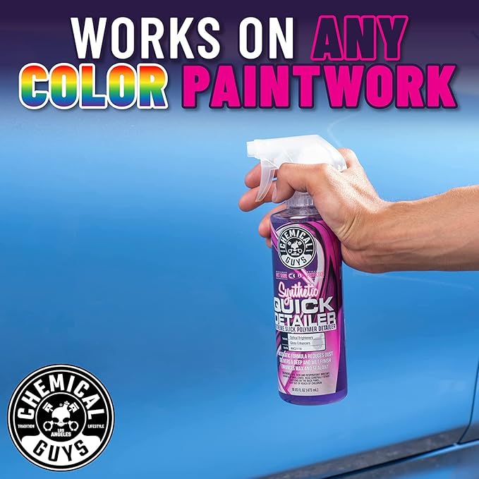 Chemical Guys WAC2111602 Synthetic Quick Detailer, Extreme Slick Polymer Detailer, Great for Cars, Trucks, SUVs, Motorcycles, RVs & More, 16 fl oz (2 Pack)