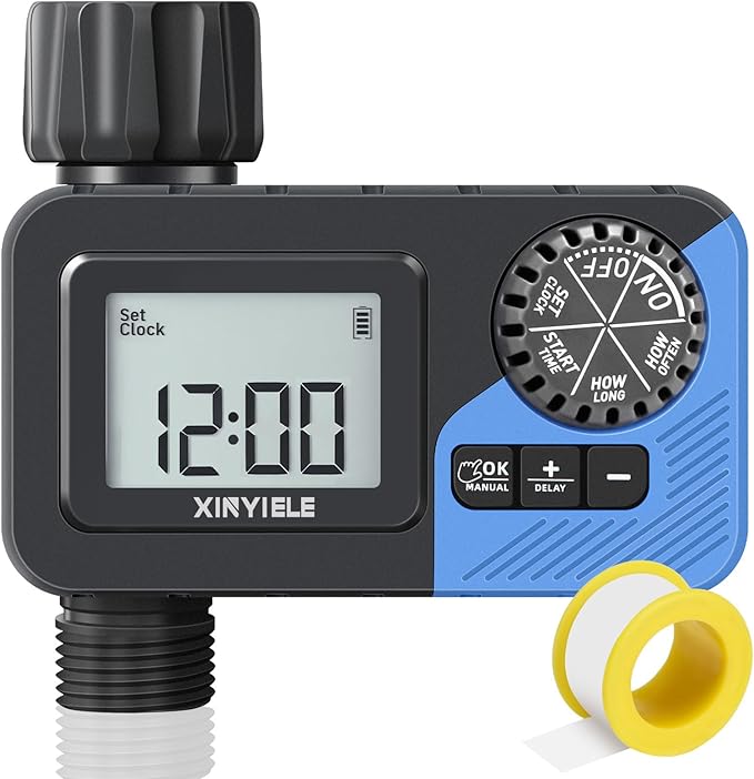 XINYIELE Smart Sprinkler Timer, Programmable Garden Smart Hose Watering System Equipment for Garden, Automatic Irrigation for Yard/Lawn, 1 Outlet