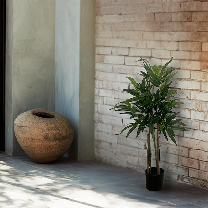 XBrand 35.4-Inches Artificial Bamboo Plant in Pot for Indoor Outdoor Home Office Store, Great Housewarming Gift