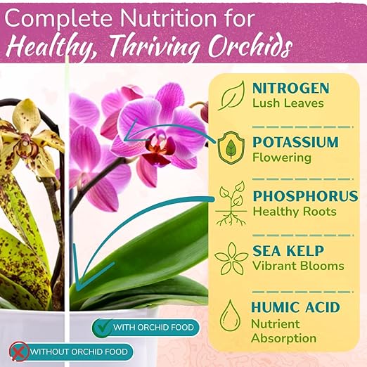 Orchid Fertilizer Spray – Nourishing Liquid Plant Food Mist for Healthy Orchids – Easy-to-Use Nutrient Boost for Vibrant Blooms & Healthy Roots – Made in USA – 8 oz