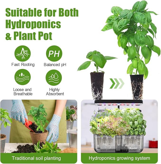12-Pod Basil Herb Seed Pod Kit for AeroGarden, iDoo, Ahopegarden Hydroponic Growing System, 350mg Seeds
