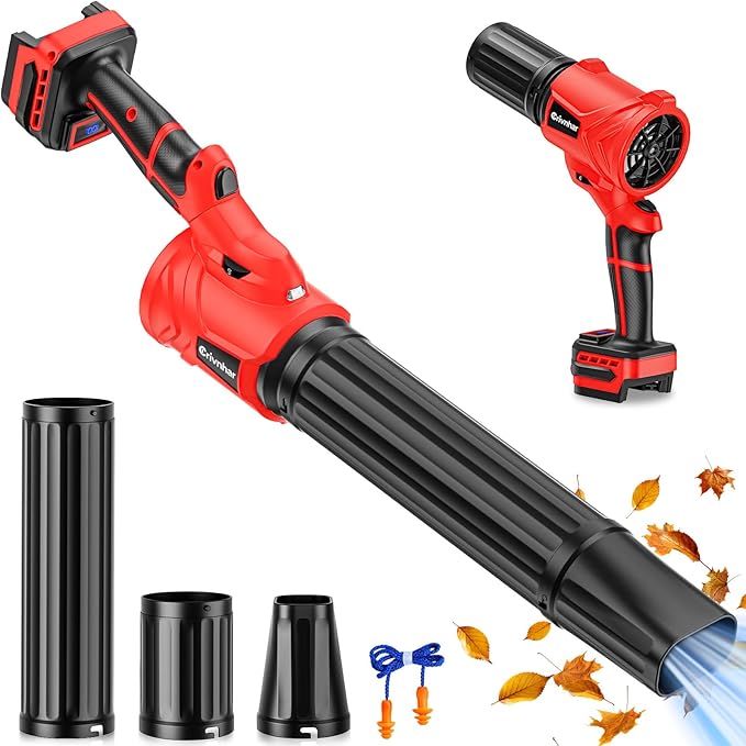 Cordless Leaf Blower Snow Blower for Milwaukee 18V, 160-MPH Handheld Mini Turbo Blowers with 180°Rotatable Head, 6-Speed, Power Display, Battery Powered Blower for Leaves/Snow/Dust(No Battery)