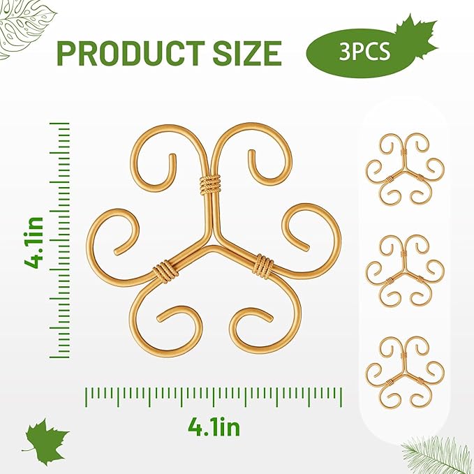 Plant Support Stakes,Heart-Shaped Indoor Plant Trellis,3 Pcs Reusable Plant Holder Stabilizer,Durable Plastic Climbing Plant Support Rings for Potted Plants,Vines,and Growing Support