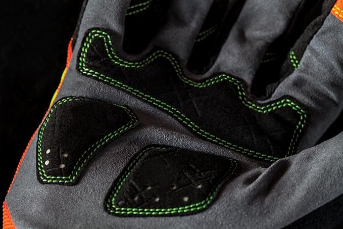 Ironclad EXO Motor Impact Glove; Work Gloves, TPR Impact Protection, (1 Pair), EXO2-HZI-02-S, Hi-viz Yellow & Orange