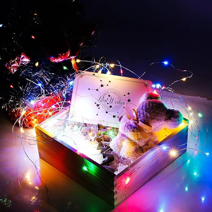 16 Pack 30 Led Fairy Lights Battery Operated String Lights 10 Feet Waterproof Twinkle Lights Mason Jar Lights Silver Wire Fireflyfor Christmas Party Multicolor…