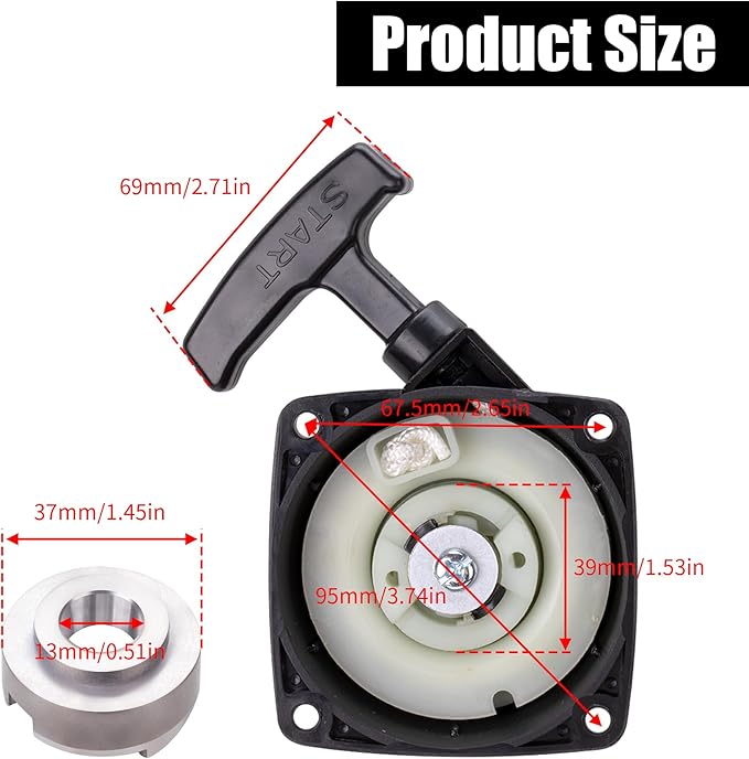 JINGKE Recoil Starter Pull Start with Starter Claw for Redmax Echo Husqvarna 150BF 150BT 350BF 350BT Backpack Blower A051001520 502843101