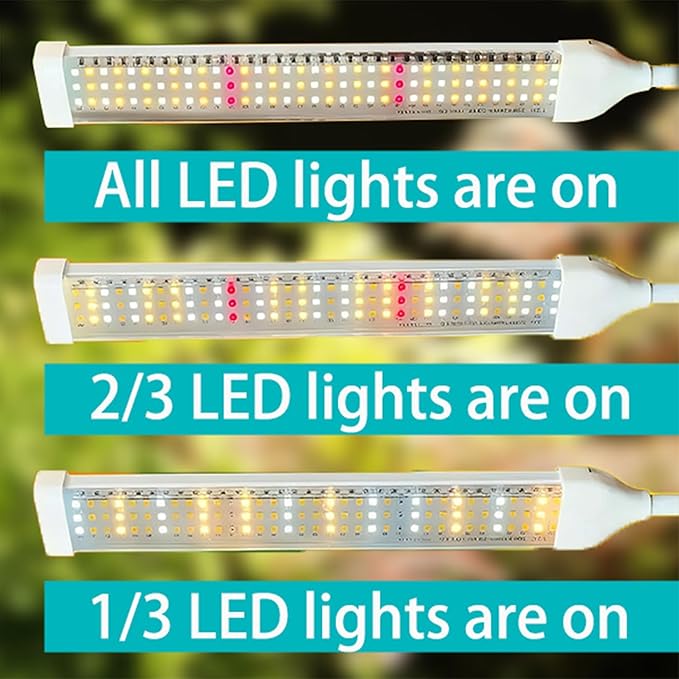 Secefeao Grow Lights for Indoor Plants Full Spectrum, LED Plant Light with Stand, Adjustable Height, Plant Grow Lights with Auto 4/8/12/H Timer for Indoor Tall Plants(315 LEDs-White)