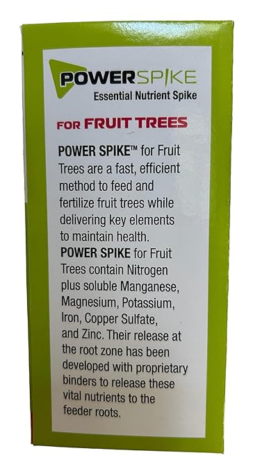 for Fruit Trees. Essential Nutrient Spike formulated to Feed All Types of Fruit Trees (Apple, Peach, Orange, Lemon, Lime, etc.) and Address Common Deficiencies (10 Spikes - 3.2 Lbs)