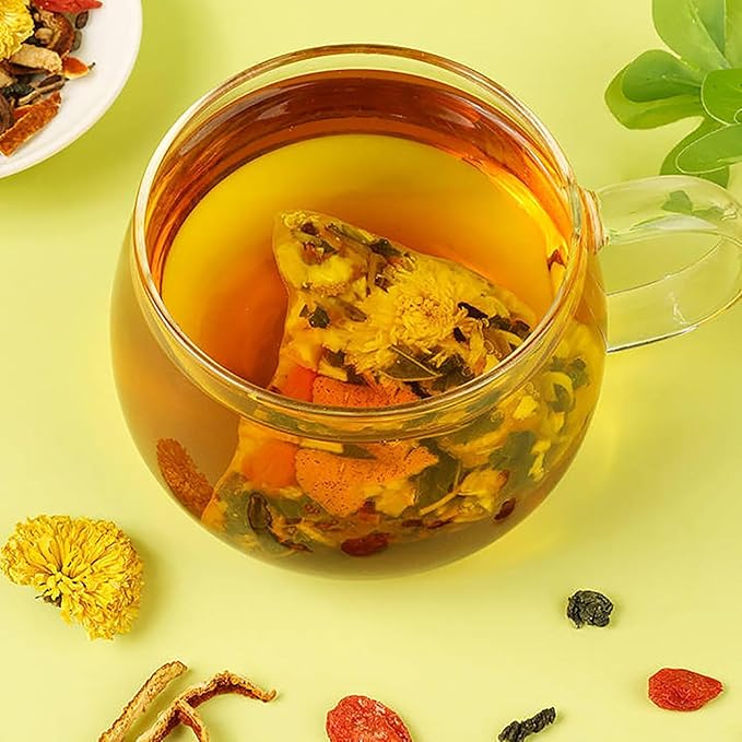 Goji Berry Chrysanthemum Tea,30bags,Wolfberry,Chrysanthemum,Dandelion,Mulberry Leaf,Honeysuckle,Cassia Seed,Cardenia,Orange Peel,8 Excellent Raw Material Kidney Liver Formulas Plant Herbs (1)