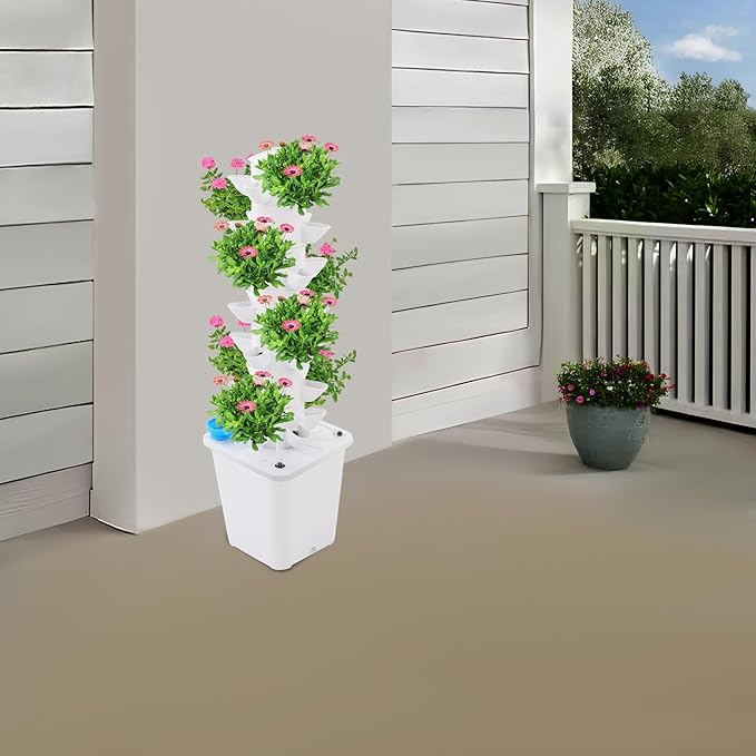 Hydroponics Growing System, 35 Pods Vertical 7 Tiers Hydroponic Tower, Vertical Garden Planter with Water Pump, Hydroponic Germination Kit for Fruits, Vegetables, Herbs