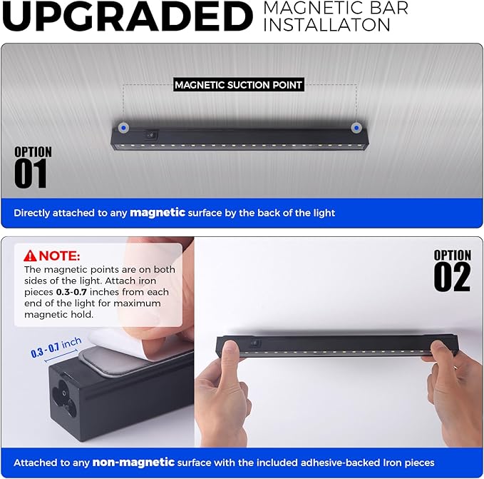 Barrina T5 Grow Lights for Indoor Plants Full Spectrum, 1FT 10W (2 X 5W) Indoor Plant Light with Separate Switch, Linkable, Grow Lamp with Magnetic Installation, Yellow, 2 Packs
