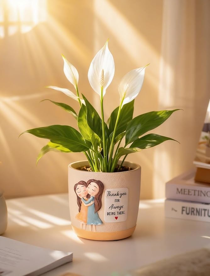 Afigurna Gardening Gifts for Women: 5.3in Plant Pot Gifts for Gardener - Plant Mom Gifts for Gardener - Plant Pot Garden Gifts for Mom Friends Lady Christmas Birthday Mothers Day