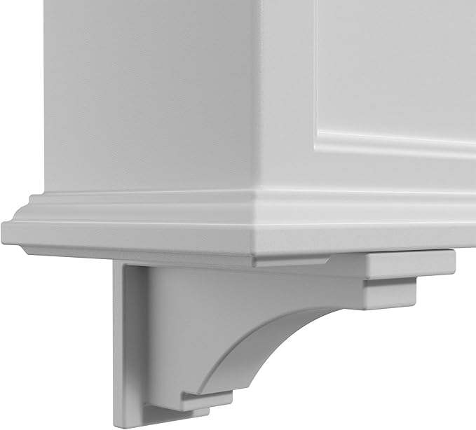 Mayne Inc Fairfield Decorative Brackets, White, 2 Count (Pack of 1)