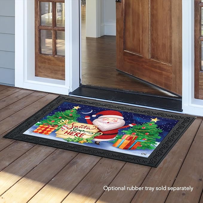 Briarwood Lane Santa Stop Here Christmas Doormat