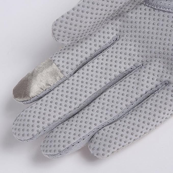 INOGIH Women Sunblock-Fingerless Gloves UV-Sun-Protection Driving Non-Slip Outdoor Gloves for Women Girls