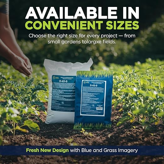 Supply Solutions | 0-45-0 Triple Superphosphate with 13.5% Calcium | High Phosphorus Bloom Booster Fertilizer for Indoor Plants, Flowers, Orchids, Citrus, Lawns, Vegetables & Fruit Trees (25 Pounds)
