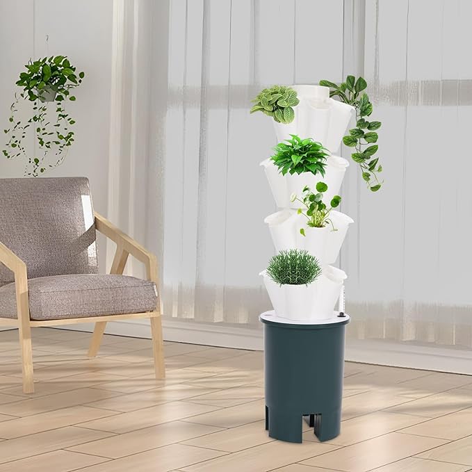 Hydroponics Growing System Kit, 20-Hole Vertical Garden Herb Garden Planter Indoor Kit, Large Hydroponic Growing System for Plants Herb Vegetable