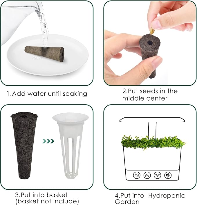 PACETAP 30 Pack Grow Sponges Compatible with AeroGarden, Replacement Refill Grow Sponge for Hydroponic Indoor Garden System
