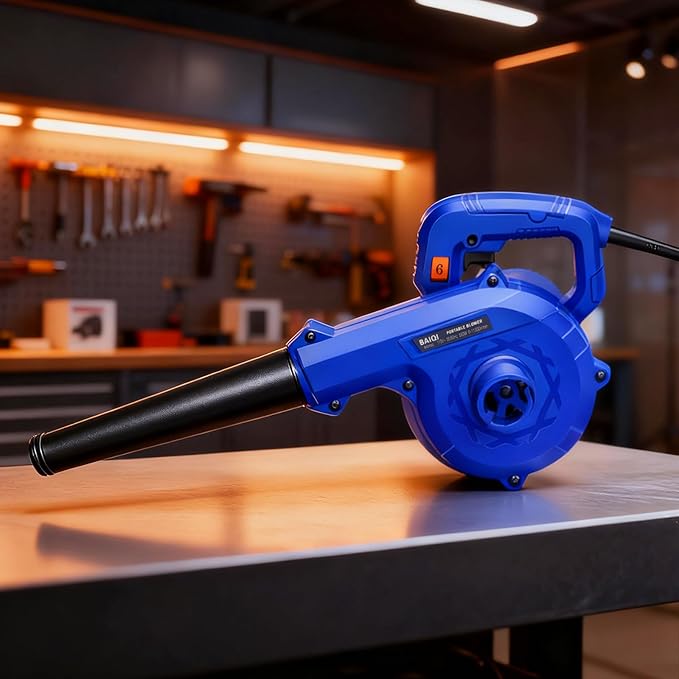 Corded Electric Blower, Portable and Lightweight Handheld Vaccum/Blowing,110V 580W,2 in 1 Blow and Suction for Leaf,Dust,Snow,Sweep