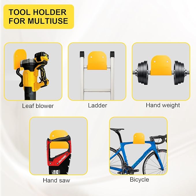 Leaf Blower Rack, Wall-Mounted Tool Hanger Compatible with DCBL722, Hedge Trimmers, Grass Trimmers, Garden Power Tools & Garage Organization, 1 Pack