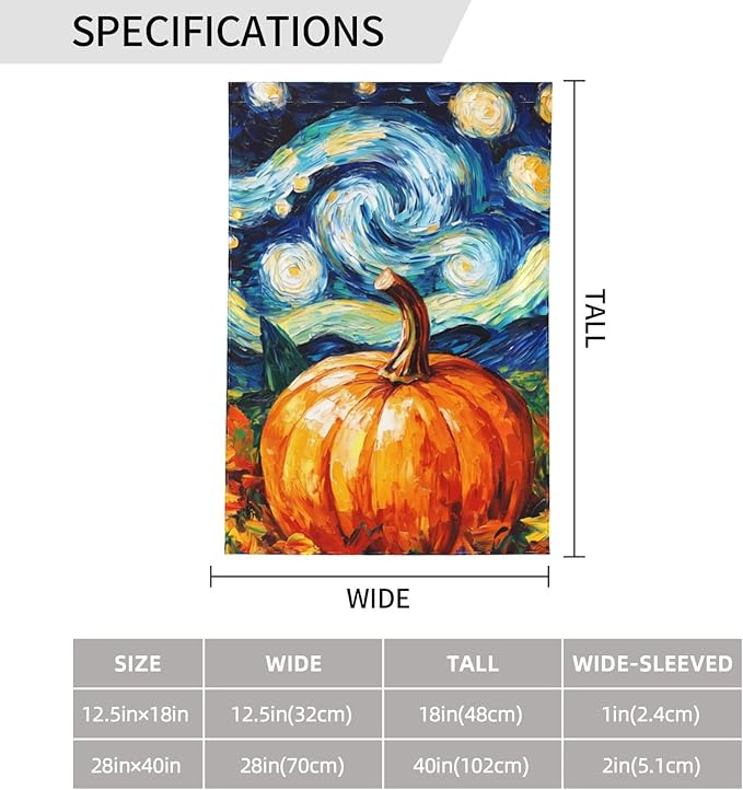 Pumpkin Thanksgiving Day Garden Flag 12x18 Inch Double Sided All-Weather Polyester Outdoor Flag For Patio Lawn Yard And Garden Welcome Decor