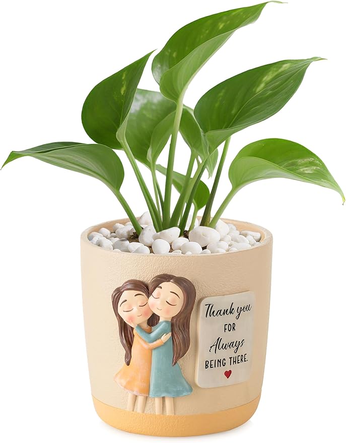 Afigurna Gardening Gifts for Women: 5.3in Plant Pot Gifts for Gardener - Plant Mom Gifts for Gardener - Plant Pot Garden Gifts for Mom Friends Lady Christmas Birthday Mothers Day
