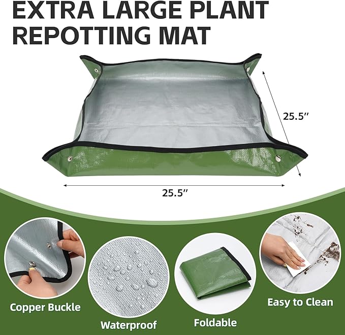 Permade Succulent Tools Kit with Organizer Bag- 13Pcs Indoor Gardening Tools |Mini Succulent Hand Tools with Tote, Succulent Transplanting Supplies, Present for Gardeners Plant Care (Green)