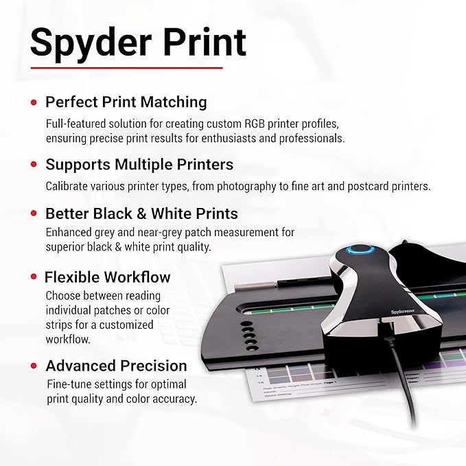 Datacolor Spyder Print Studio: Ultimate Kit for Complete Photo Color Management from Capture Through Editing to Print