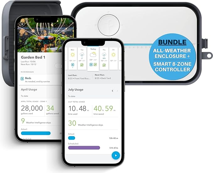 Rachio 3 Smart Bundle: 8 Zone Controller with Outdoor Enclosure