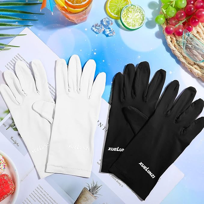 Loopeer 2 Packs Women Sun Protection Driving UV Gloves Full Finger Touchscreen Non Slip Breathable Summer Outdoor Gloves