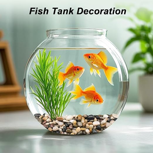 Virekm River Rocks, Decorative Ornamental Pebbles,Garden Landscaping Stones,Gravel Filler for Home Decoration Flower Bed Fish Tank Plants Vases Succulents