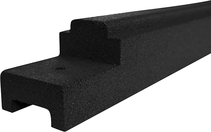 Playsafer Rubber Playground Border Edging Kit, 6' Flexible Heavy Duty Rubber Interlocking Playground Timber, No Dig Easy to Install (Black, 6 Pack)