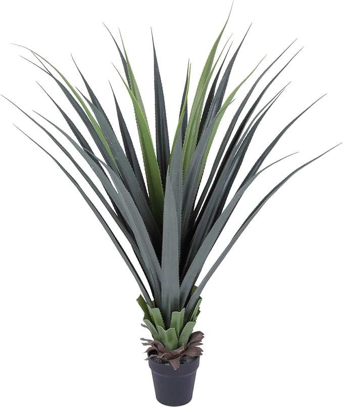 Yinleus 44inch Artificial Agave Plant Potted Plants Fake Agave Plant for Home Office Garden Indoor Outdoor Decoration (1PACK)