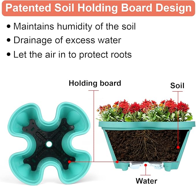 GameXcel Vertical Planter 7 Tier Stackable Planters Garden Planters Strawberry Herb Flower and Vegetable Planter Indoor Outdoor Gardening Pots with Removable Wheels and Tools