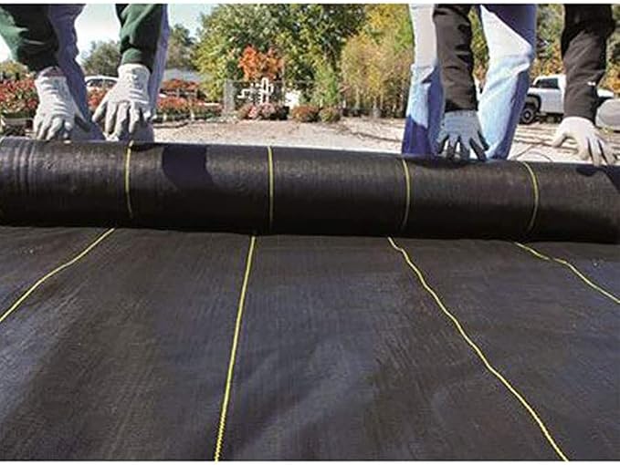 Dewitt Sunbelt Weed Barrier Fabric 3.2 oz, 4 x 300 Feet – Heavy-Duty Ground Cover Mat for Greenhouse Floors, Garden Rows, Raised Beds, Yard Gardening, and Outdoor Landscape Protection