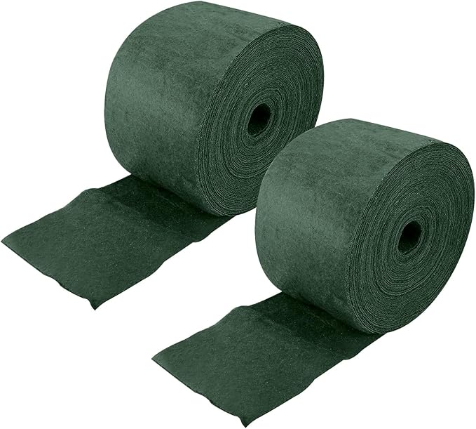 Winter Tree Protection Film, 65 ft x 2 pcs，Prevents Frostbite of Trees in Winter, Protects bark from Animal Damage, Suitable for Garden Ornamental Trees, Fruit Trees, and shrubs. (2, Green)