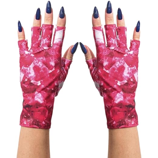 ManiGlovz - The Original UPF 50+ UV Light Protective Nail Gloves and Anti UV Fingerless Gel Manicure Gloves for Women, Also Provides Sun Protection