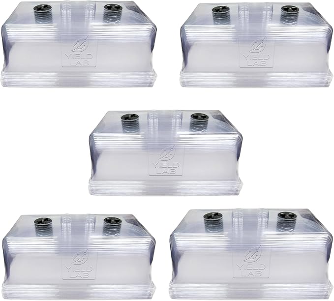 Yield Lab 7 Inch Propagation Dome - 50 Pack Humidity Vented Domes – Plant Growing Dome for Seedling, Germination, Soil & Hydroponic Horticulture